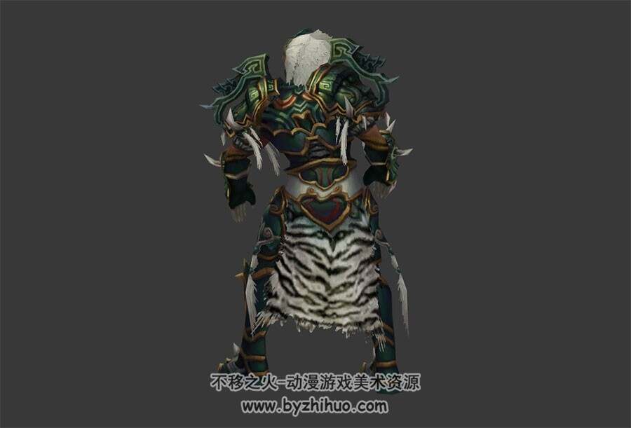 东方古代 铠甲武将  帅哥 3D模型 有绑定和武打攻击动作