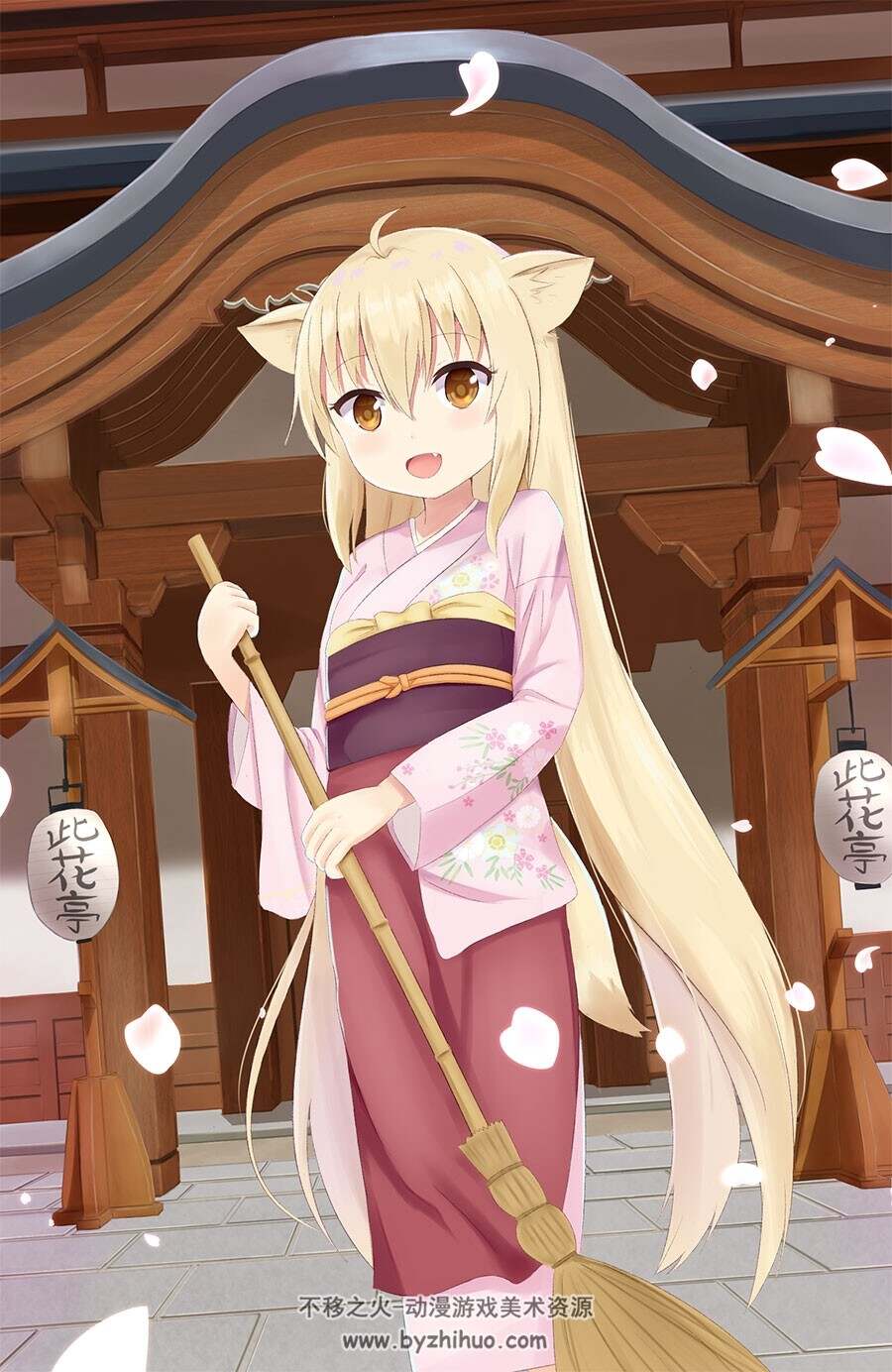 黄毛狐娘/柚 萌萌哒~插画头像美图分享 59P