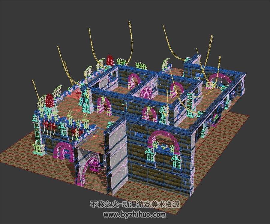 监狱城堡石堡 3D场景