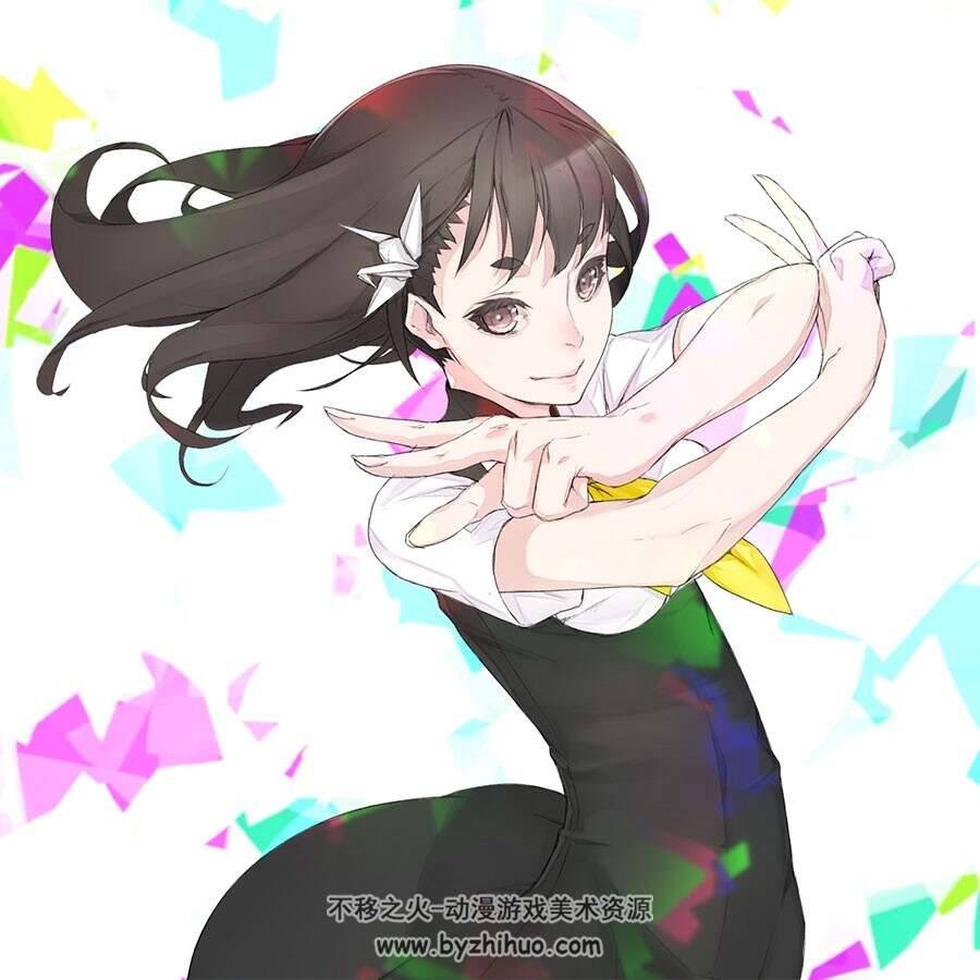 重兵装型女子高生 出自P站画师neco 高校系列 79P