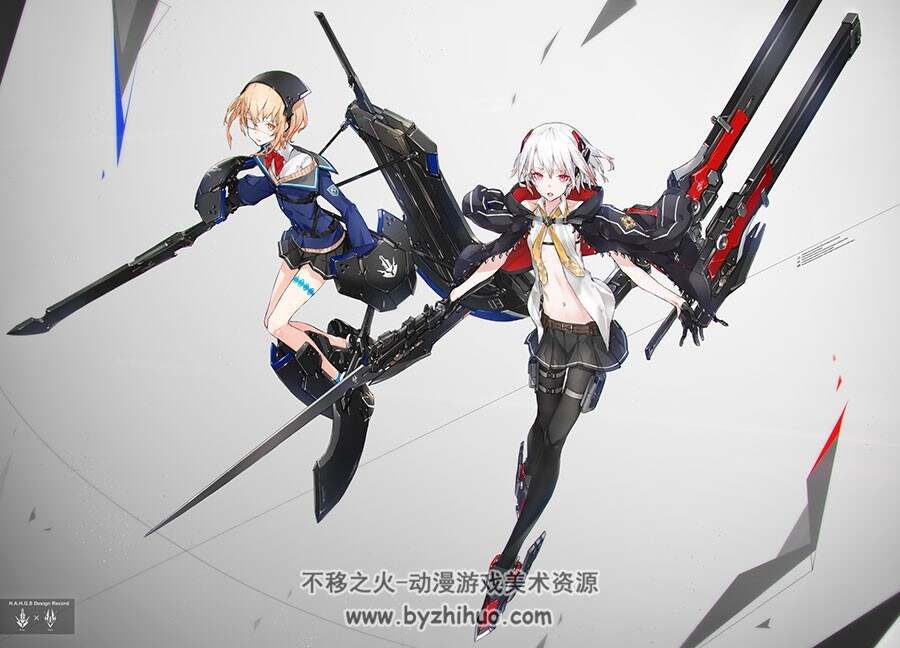 重兵装型女子高生 出自P站画师neco 高校系列 79P