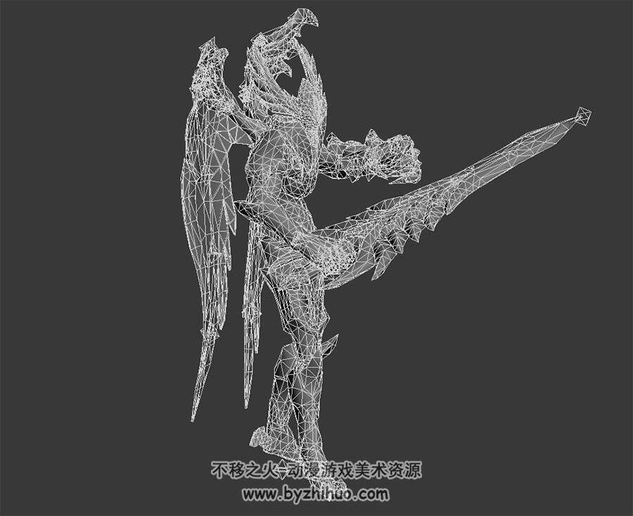 LOL 英雄联盟 暗黑之刃Aatrox 3D模型 有绑定和动作