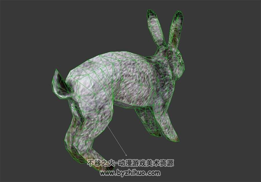 灰色的兔子 3D模型