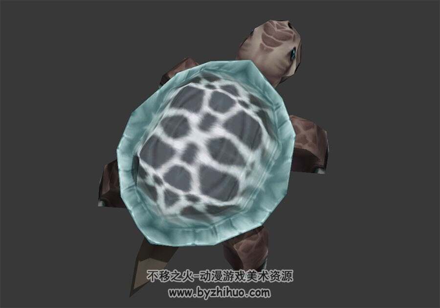 卡通乌龟 3D模型 有绑定和全套动作