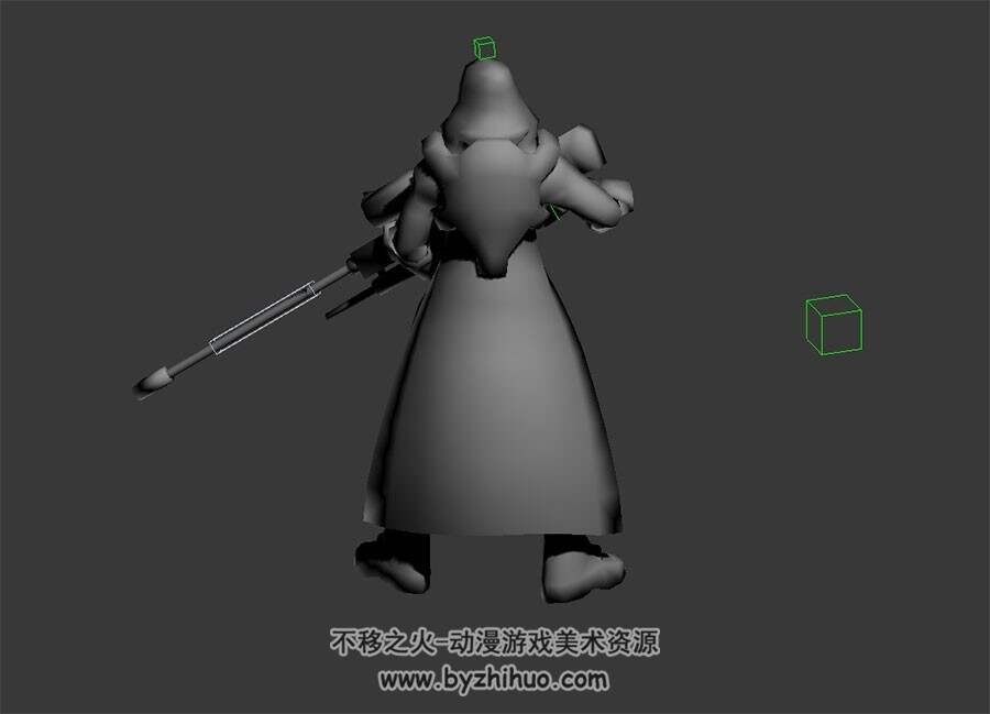 未来科幻狙击枪手 3D模型 有绑定和全套动作
