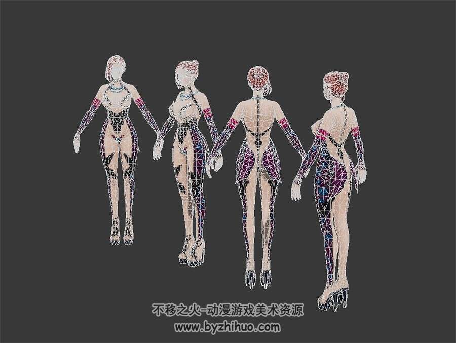 女王之刃 紧身衣NPC 3D模型 有绑定