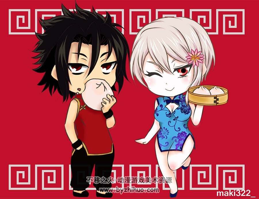 食戟之灵：餐之皿 角色插画壁纸图包分享 94P
