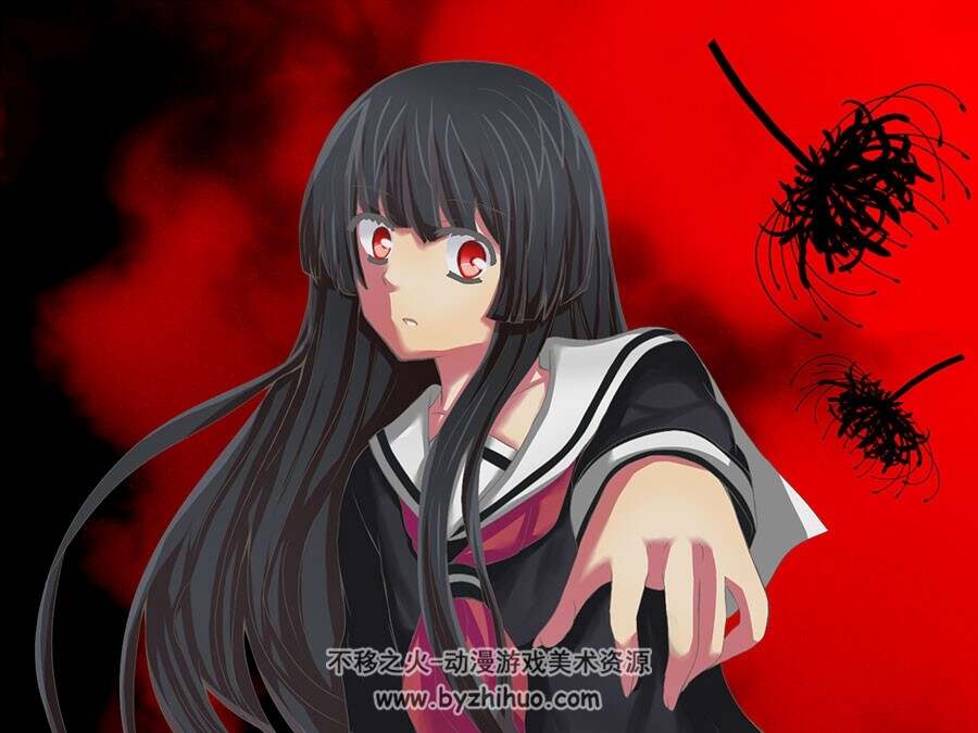 地狱少女 宵伽 角色插画美图分享 130p