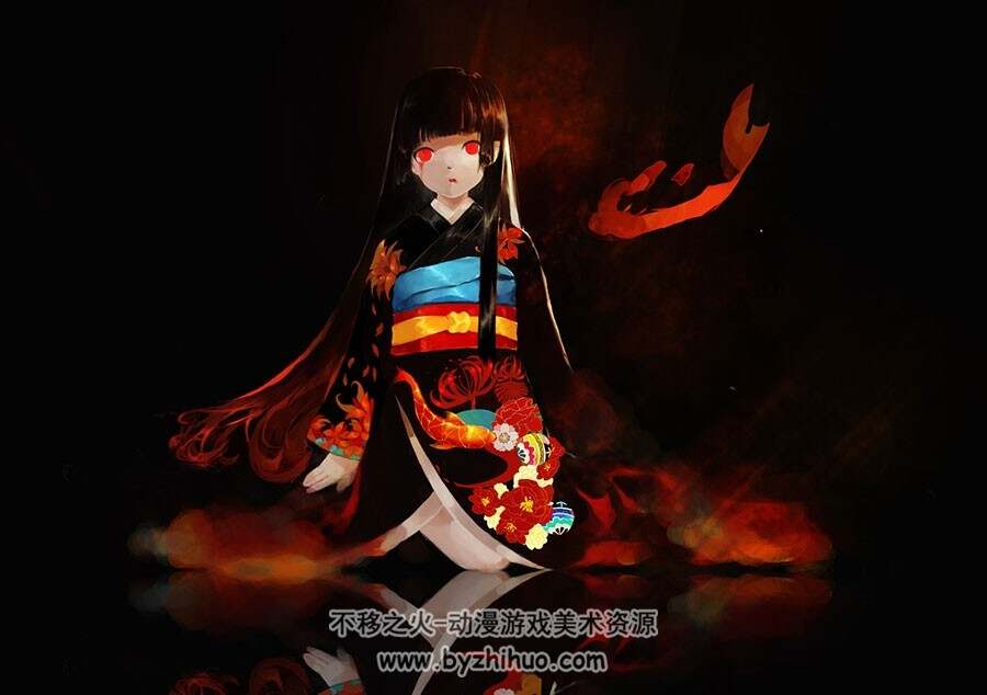 地狱少女 宵伽 角色插画美图分享 130P