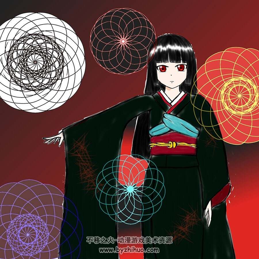 地狱少女 宵伽 角色插画美图分享 130P