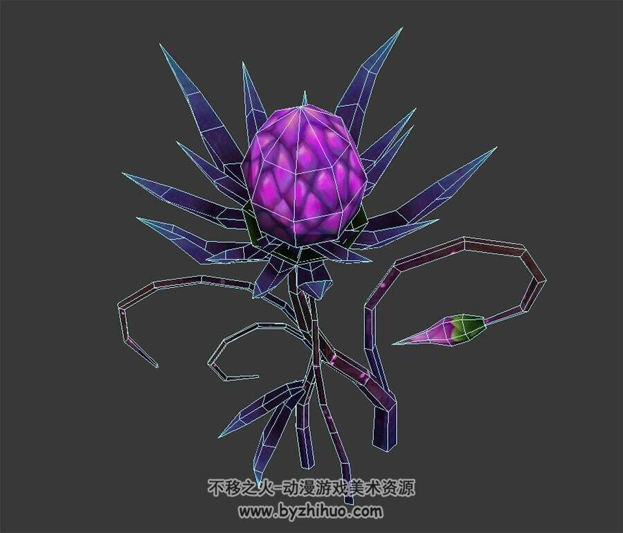 魔界植物 幽冥花 Max模型