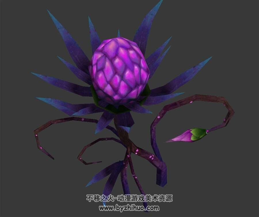 魔界植物 幽冥花 Max模型