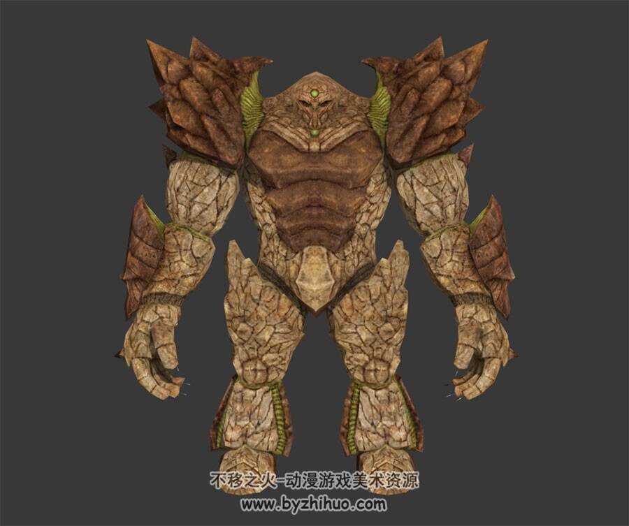 高大的岩石巨人怪物 3D模型