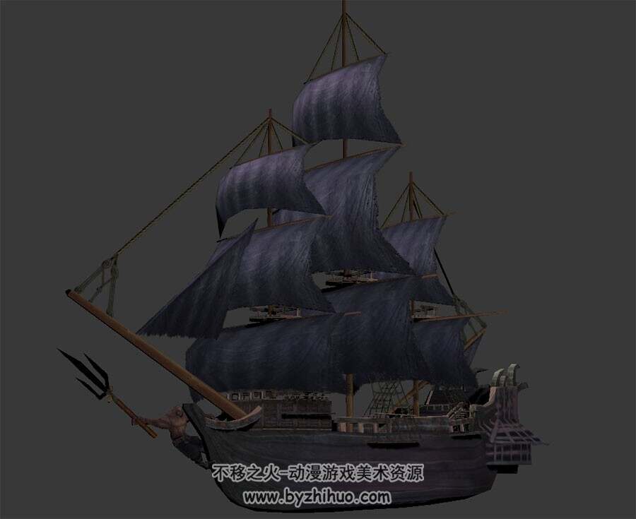 加勒比海盗 8艘帆船 Max模型