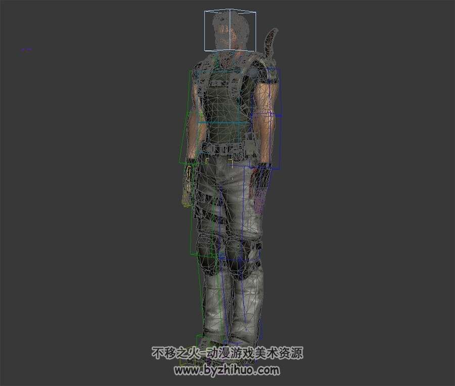 外国士兵战士 3D模型 有绑定