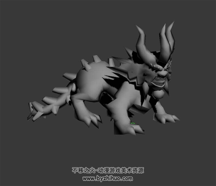 长得有点滑稽的神兽 3D模型 有绑定和死亡、受击动作