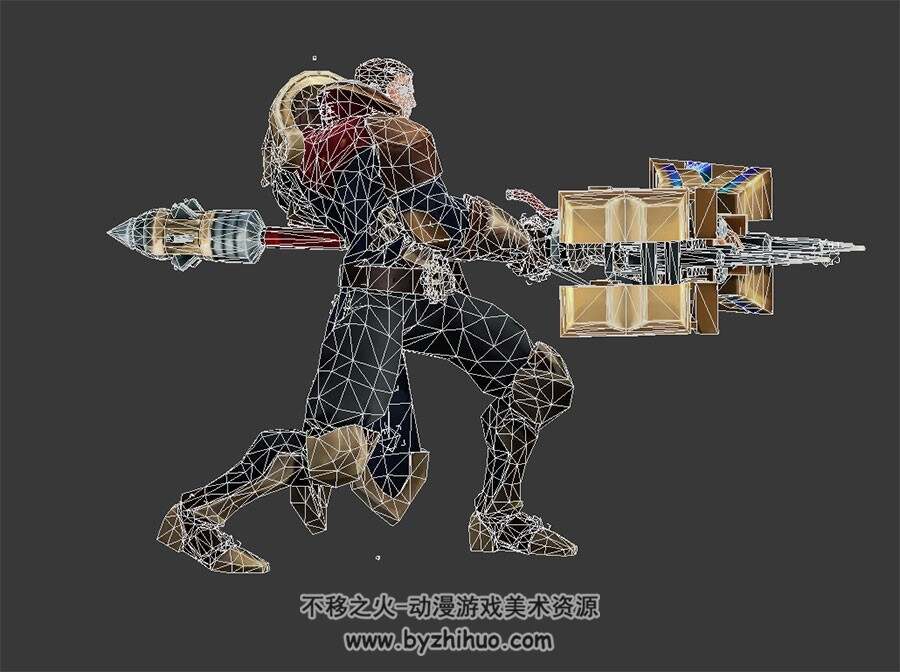 LOL 英雄联盟 杰斯 弩手 3D模型 有绑定和射击动作