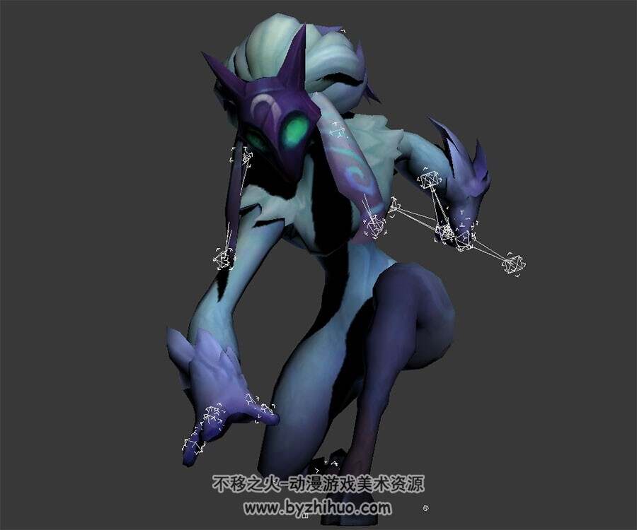 LOL 英雄联盟 千珏 3D模型 有绑定和动作