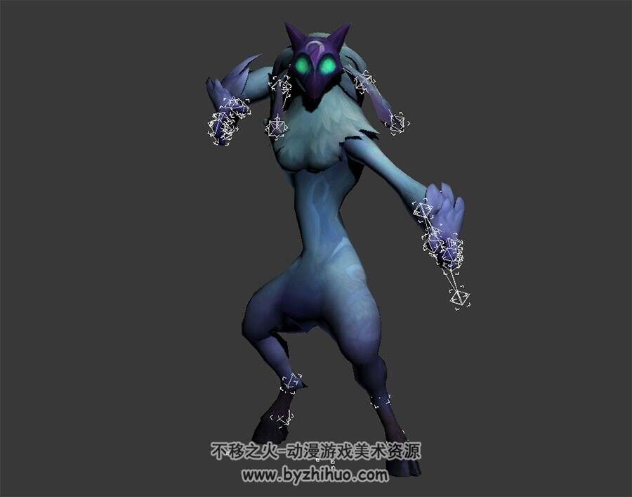 LOL 英雄联盟 千珏 3D模型 有绑定和动作