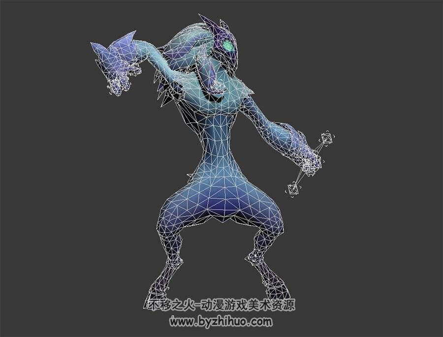 LOL 英雄联盟 千珏 3D模型 有绑定和动作