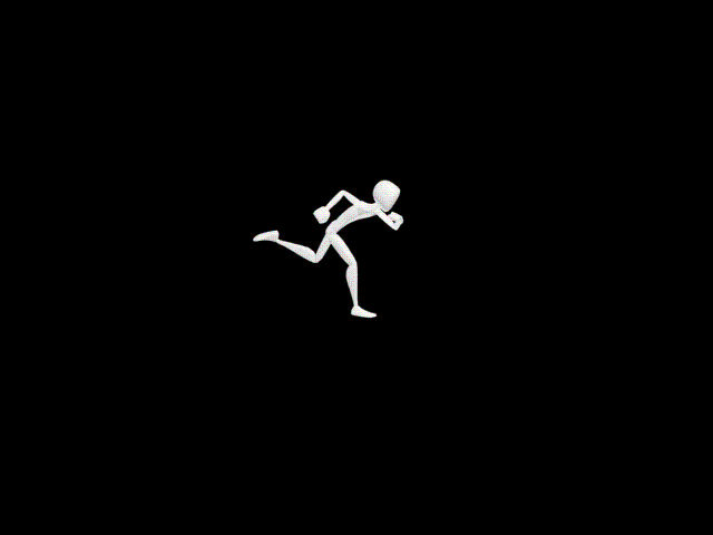 男女人体骨骼跑步动作 3D模型
