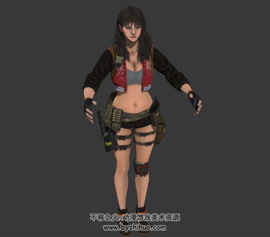 突击风暴2女主角max模型