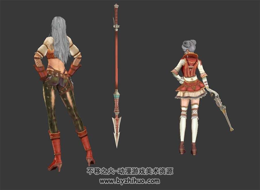 天空战记 少女和御姐 3D模型