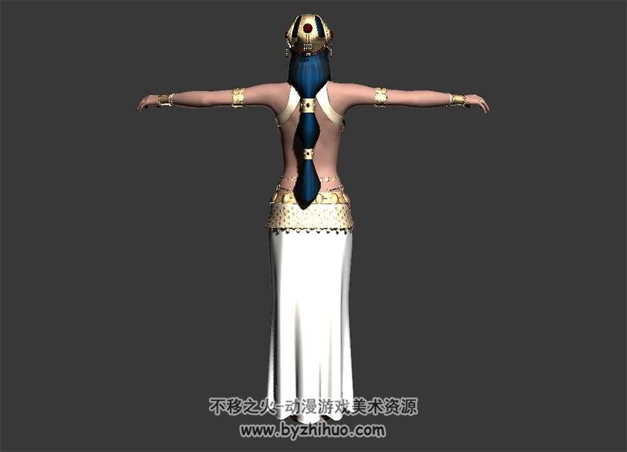 写实风阿拉伯美女 3D模型 四边面高精模