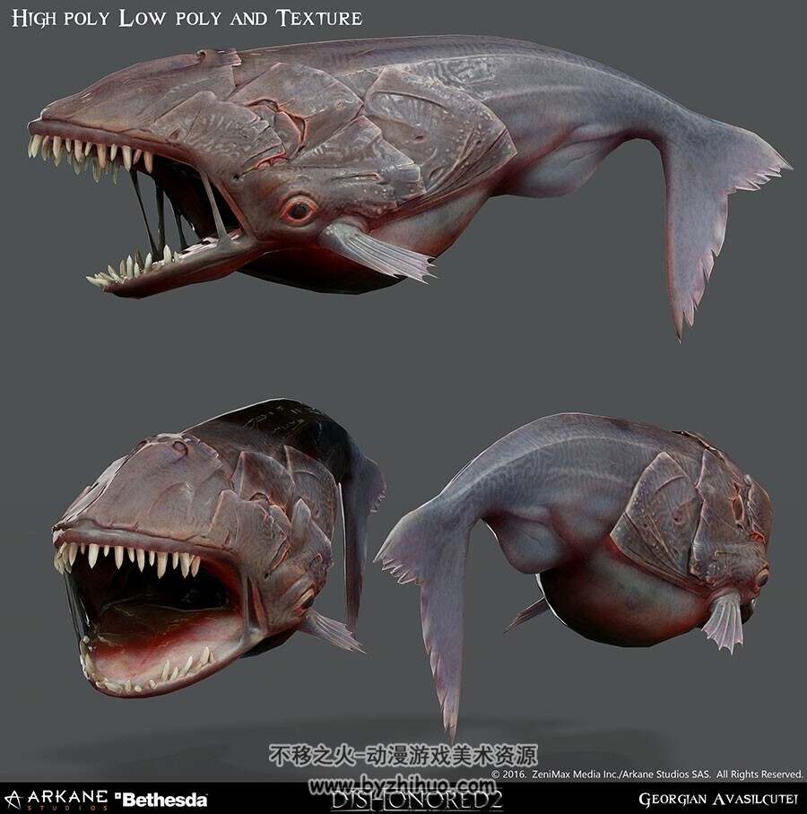 DISHONORED 2 生物物件等3D渲染图集分享 278P