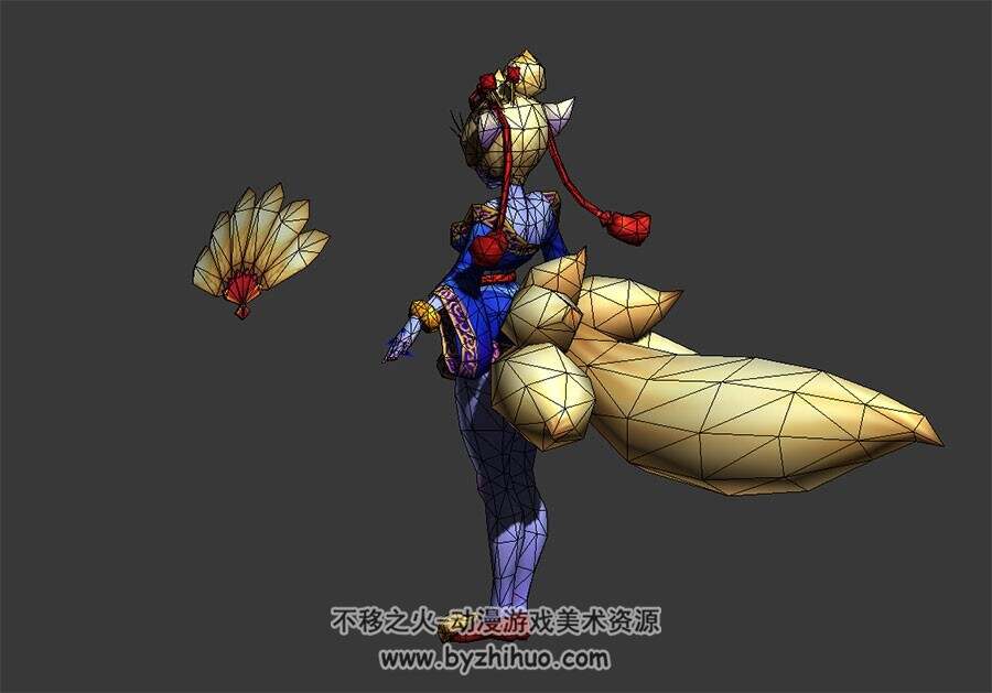 兽耳妖狐狐妖 女妖精 3D模型 有绑定