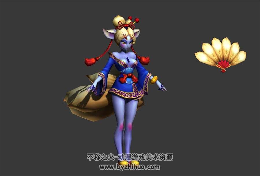 兽耳妖狐狐妖 女妖精 3D模型 有绑定