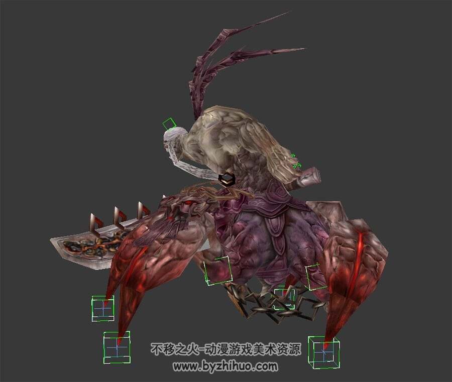 蜘蛛腿的大怪物 3D模型 有绑定和跳跃的动作