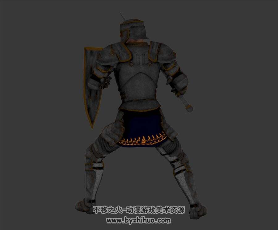 Miximo 盾剑圣骑士 Paladin 3D模型 有绑定和全套动作