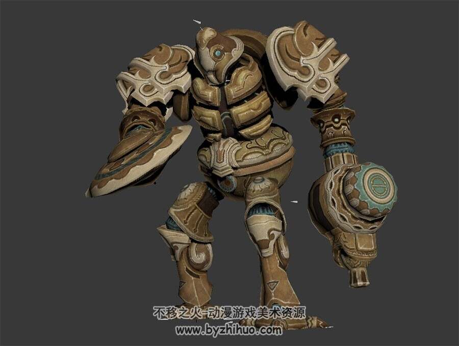 机械铠甲机器人 3D模型 有绑定和动作