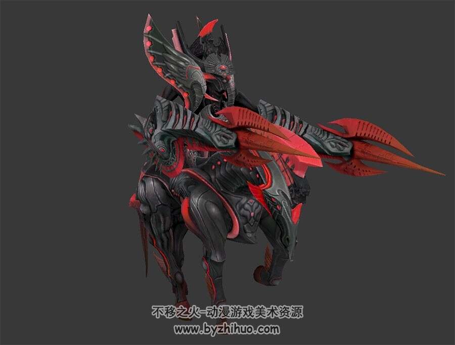 暗黑魔幻风骑士 3D模型 有绑定和动作