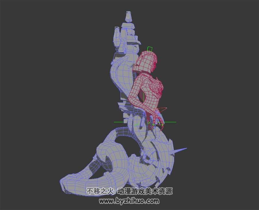 魔幻女蛇妖 3D模型  有绑定和动作
