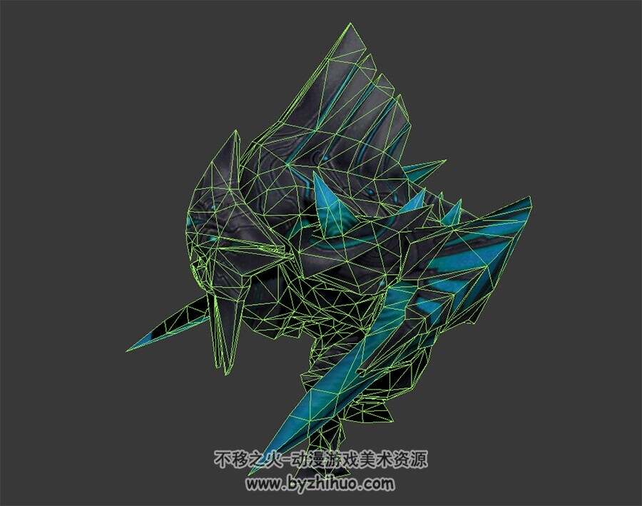 暗黑石甲怪物 3D模型 有绑定和动作