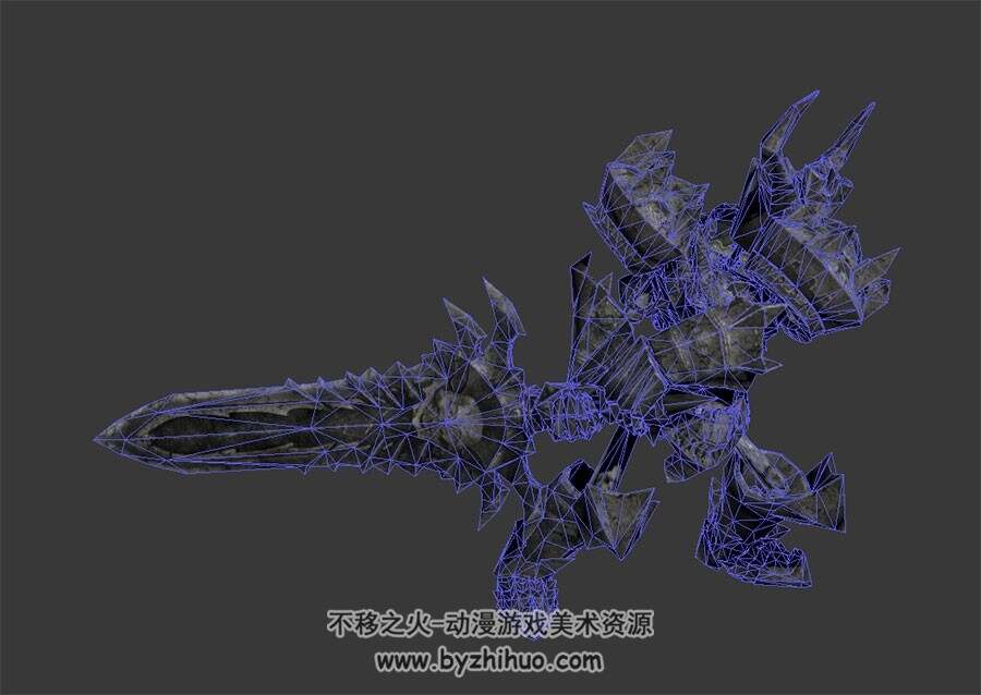 巨剑石甲剑士 3D模型 有绑定和动作