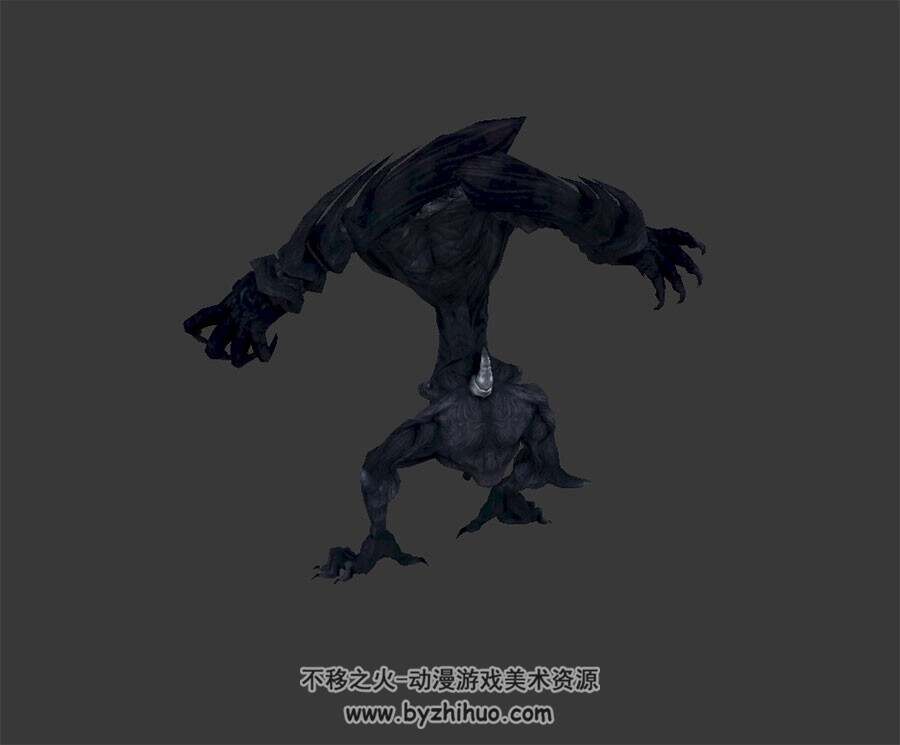 暗黑恐怖风怪物 3D模型 有绑定和动作