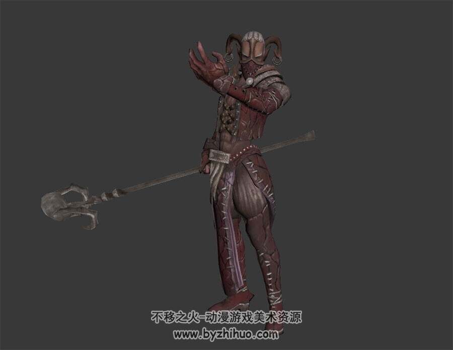 羊角怪人 3D模型 有绑定和全套动作
