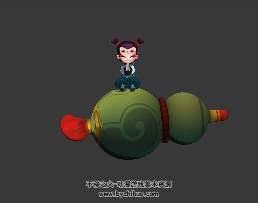 卡通小仙童 3D模型 有绑定和待机动作