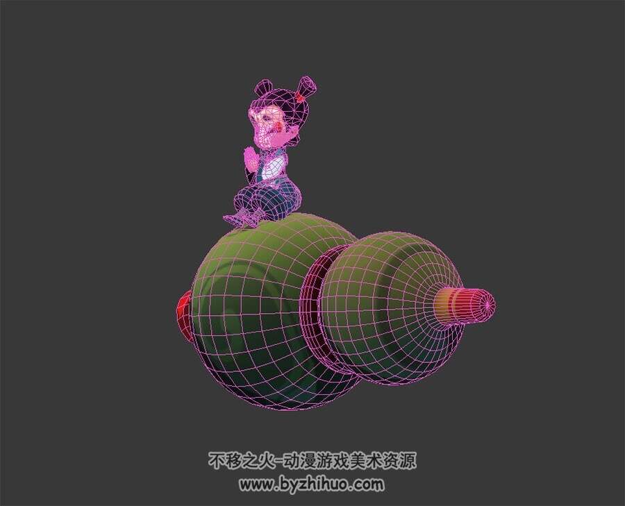 卡通小仙童 3D模型 有绑定和待机动作