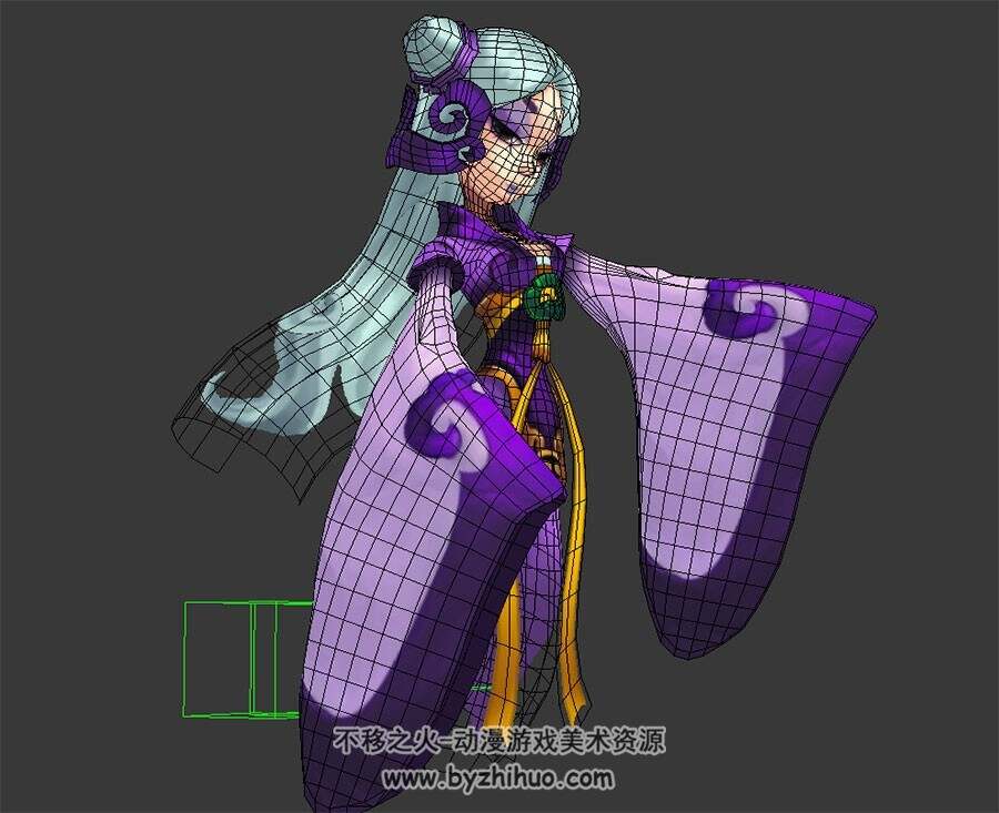 卡通 白发女小怪 3D模型 有绑定和苏醒动作