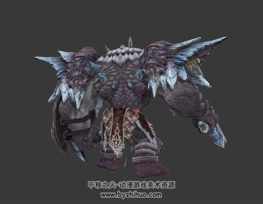 暗黑风独眼怪物BOSS 3D模型 有绑定和全套动作
