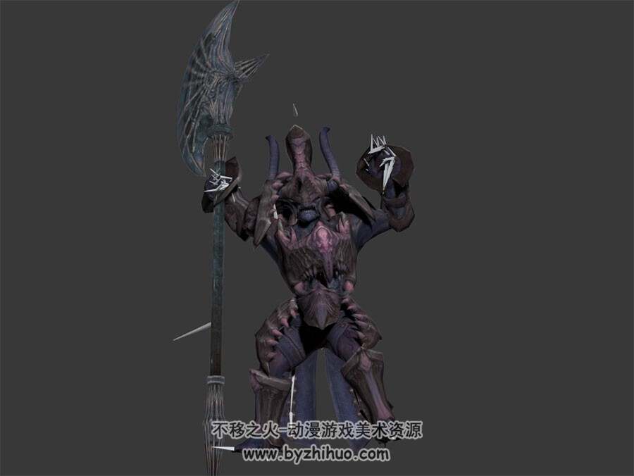 巨斧恶魔魔王 3D模型 有绑定和动作
