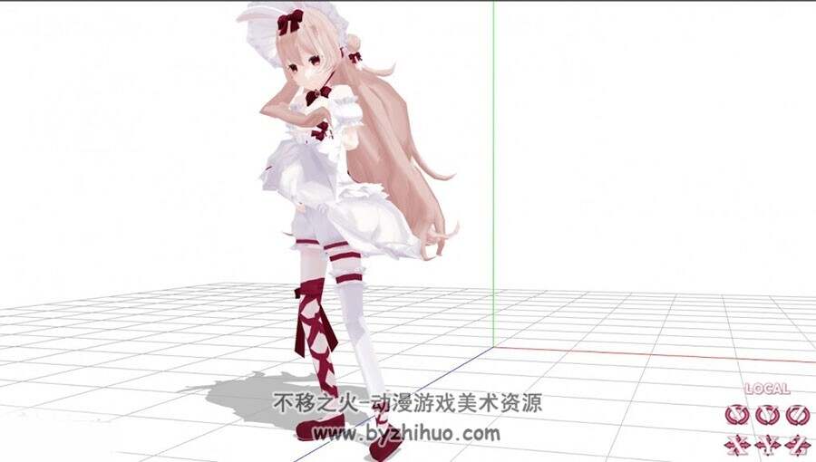 LOLITAMIKU与白兔 三少女MMD模型萌萌分享