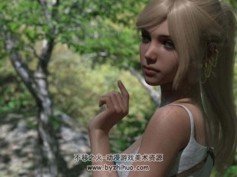 DAZ 3D丛林中的女孩的模型分享