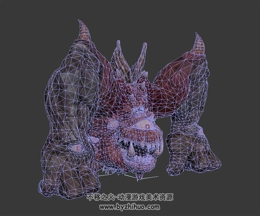 三嘴五眼巨臂怪物 3D模型 有绑定和全套动作
