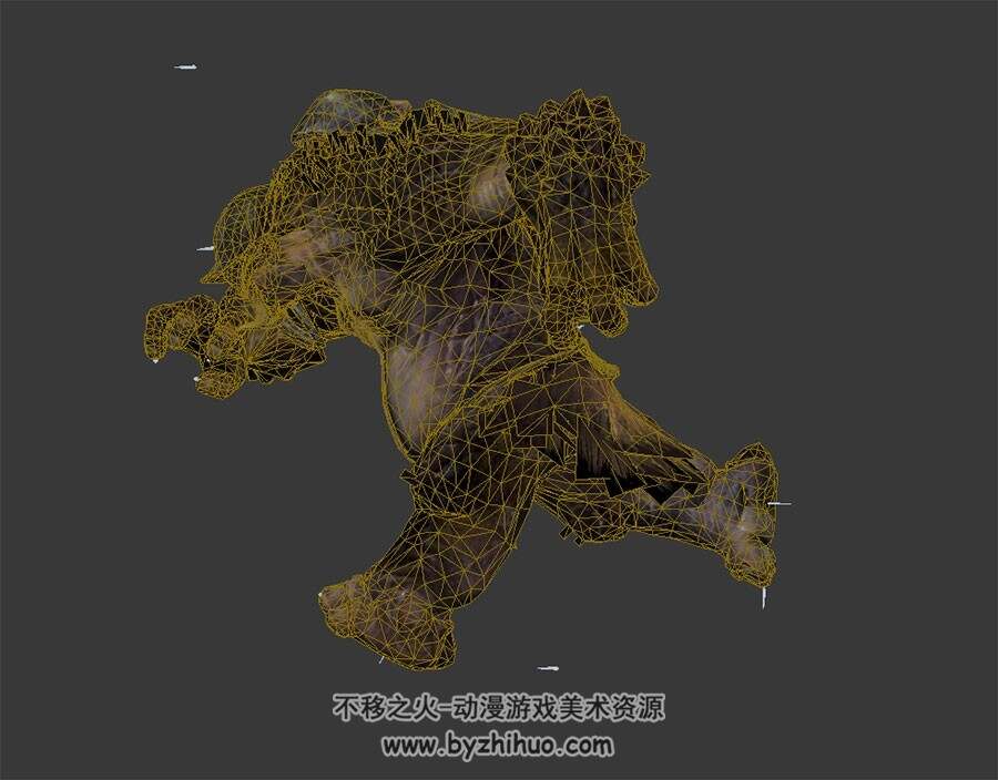 獠牙头盔怪物 3D模型 有绑定和全套动作