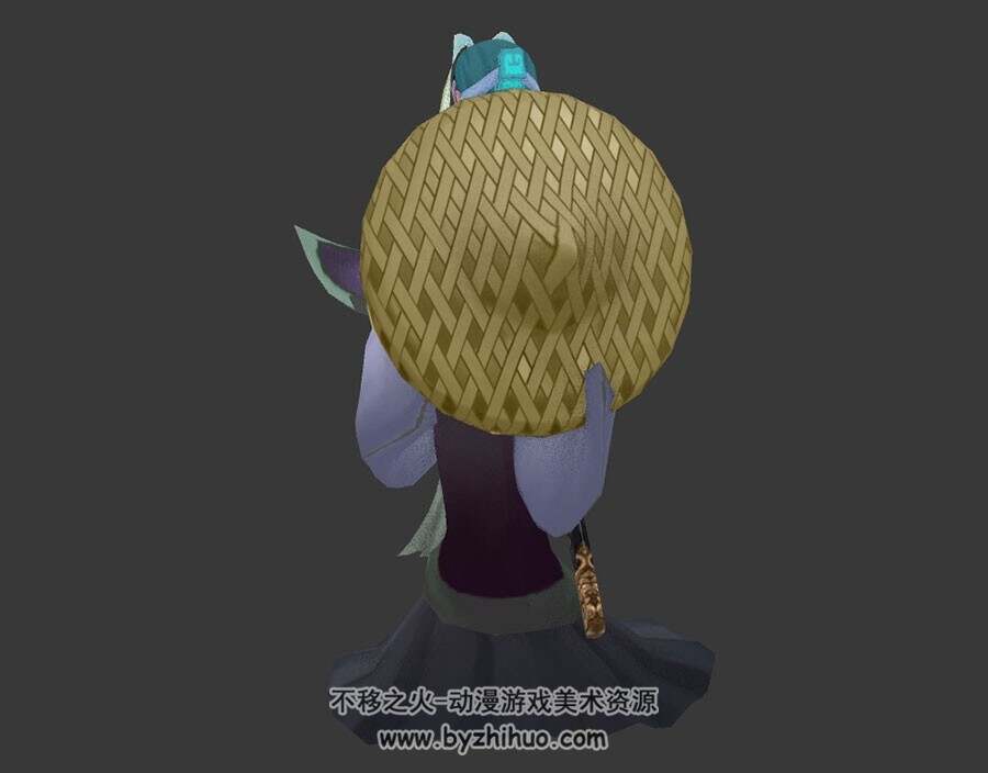 反派道士法师 3D模型 有绑定和动作